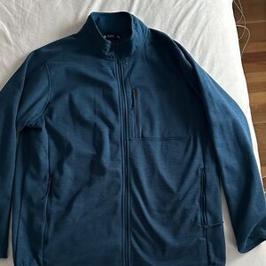 The North Face dark teal blue full zip sweatshirt Jacket